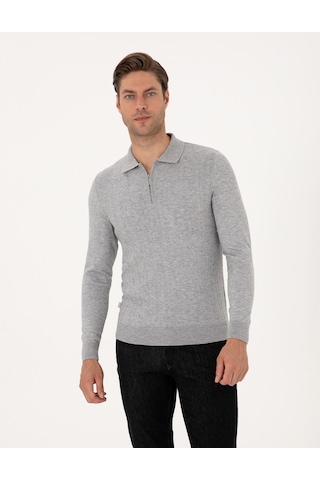 Pierre Cardin Erkek Açık Gri Melanj Kazak /triko 50315729-vr091 Açık Gri Melanj
