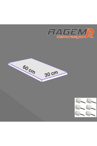 30x60 Beyaz Ahşap Raf Dolap İçi Raf