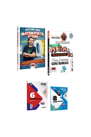 Tüm Adaylar İçin Hocam Ben Matematikte Sıfırım Konu Anlatımlı Soru Bankası +temel Matematik 2'li Set - 865319620
