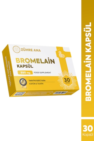 Bromelain İçeren Kapsül 30 Kapsül