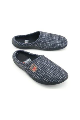 Gezer Erkek Kışlık Pu Rahat Taban Ev Bahçe Gondol Terlik Siyah