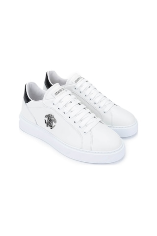 Roberto Cavalli Erkek Hakiki Deri Beyaz Sneakers & Spor Ayakkabı 780 25730 Erk Ayk Y25 Bıanco Beyaz