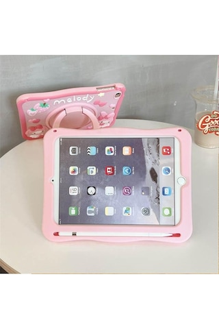 Apple Uyumlu iPad Air 13inç M2/m3 Kılıf Cute Dolls Standlı Eğlenceli 3d Karekterli Çocuk Kılıfı Kılıf