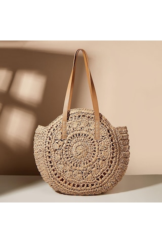 Haki Yogodlns Kadınlar İçin Plaj Çantaları Büyük Hasır Çanta Içi Boş Çiçek Tasarımcı Kadın Omuz Çantası Haki