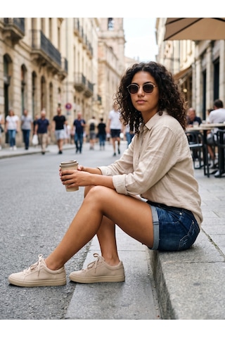 Kaizer Jeans Lazer Ve Double Paça Detaylı Kadın Kot Şort Lacivert