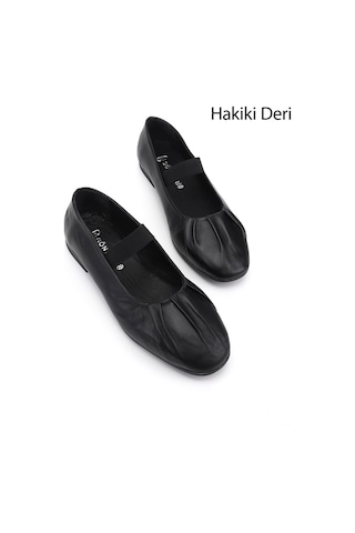 Gönderi(R) Gönderi R Kadın Siyah Mary Jane Hakiki Deri Babet Dyza75645195