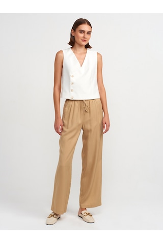 Dilvin Geniş Paça Özel Kesim Pantolon 101a71535 Camel