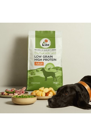 Kito Kuzu Etli Yetişkin Köpek Maması 7 KG + Kito Fresh Tavuk Etli Köpek Yemeği 6'lı