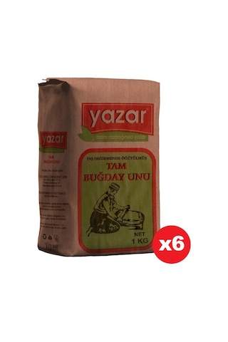Yazar Tam Buğday Unu 6 x 1 KG
