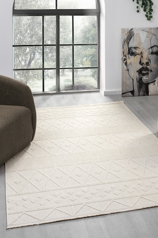 Loopy Krem Halı Salon Oturma Odası Çocuk Odası Yatak Odası Halısı 620 Krem