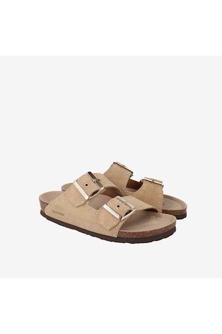 Terlik Kadın G105591 Genuins Honolululead Velour Almond Kahverengi