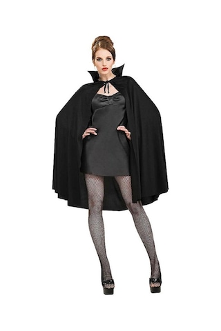 Siyah Renk Yakalı Halloween Pelerini 90 Cm