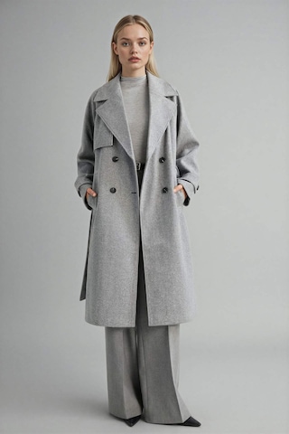 Defacto Regular Fit Düğmeli Kaşe Uzun Kaban F1213ax25wngr476 Gri-gr476