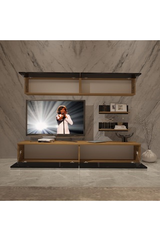 Decoraktiv Eko 5 Mdf Std Tv Ünitesi Tv Sehpası Pera - Siyah