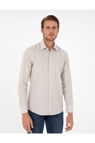 Pierre Cardin Erkek Bej Gömlek Desenli 50297468-vr011 Bej