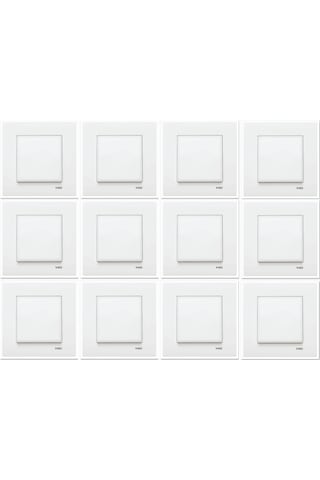 Viko Karre 12 Adet Tekli Anahtar - Çerçeveli Beyaz