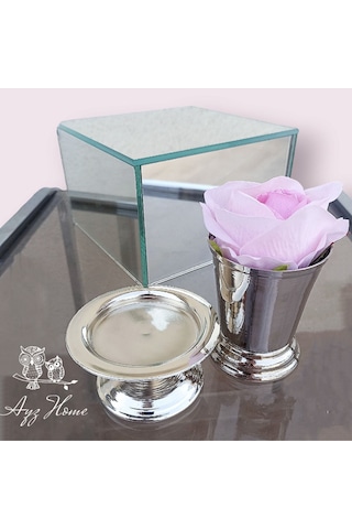 Gül Kovası/ Pembe Kadife Gül- Lokumluk -kahve Yanı Sunum - Isteme -söz