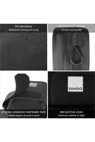 Youtek Sahoo Pro Serisi Tam Su Geçirmez Bisiklet Arka Çantası 0.5l Tpu Malzeme Siyah 132036 Siyah