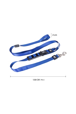 Swissplus Urban Paws Deep Ocean Blue Hands-free Ayarlanabilir Köpek Kordonu 20mm Mavi
