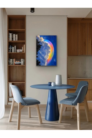 Gökkuşağı Bulutu Kanvas Tablo 60x90 Cm Çok Renkli