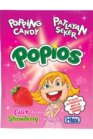 Hleks Patlayan Şeker Popios 40 Adet 4 Gr Çilek