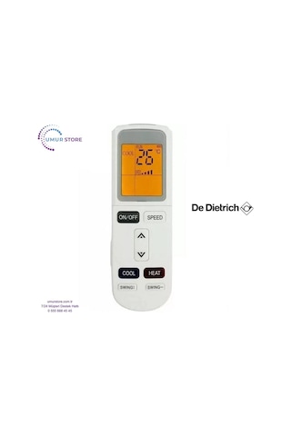 De Dietrich Ykr-l/201e Uyumlu İnverter Klima Kumandası-ışıklı Ekran