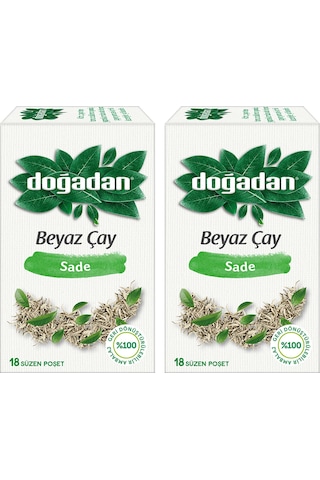 Doğadan Sade Beyaz Çay Bardak Poşet Çay 2 x 18'li