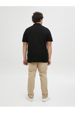 Jack & Jones Büyük Beden Polo Tişört - Austin - 12274980 Black Siyah