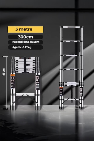 Robo Paslanmaz Çelik Katlanır Merdiven 5.9 Metre 1 Adet