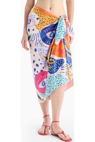 Defacto Regular Fit Desenli Saten Plaj Eteği-fall İn Love B1443ax25hspn219 Pembe