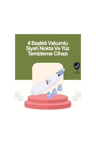 Usb Destekli 4 Başlıklı Siyah Nokta Vakum Cihazı Gözenek Temizleyici Ve Cilt Yenileyici Bakım Alet