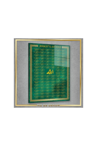 Temperli Cam Tablo Esmaül Hüsna Allah'ın 99 İsmi Temperli Cam Tablo Esmaül Hüsna Allah'ın 99 İsmi