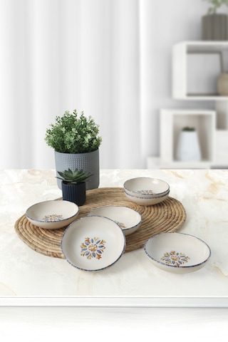 Keramika Sapphire Halka Çerezlik / Sosluk 13 Cm 6 Adet 22746