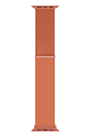 Watch Ultra 49mm Uyumlu Kordon Wiwu Wb501 Cloudflex Serisi Hasır Örgü Strap Kayış Turuncu