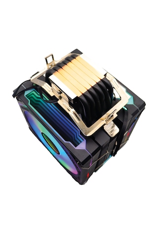 Zoko Ice Pro Bp6 Siyah Auto Rainbow Fanlı Kule İşlemci Fanı