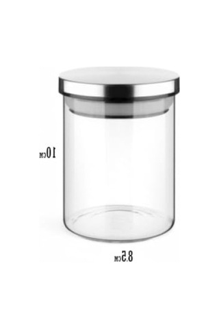 300 Ml Hava Geçirmez Metal Kapaklı Borosilikat Cam Kavanoz 8.5cm 10cm 2.8 L