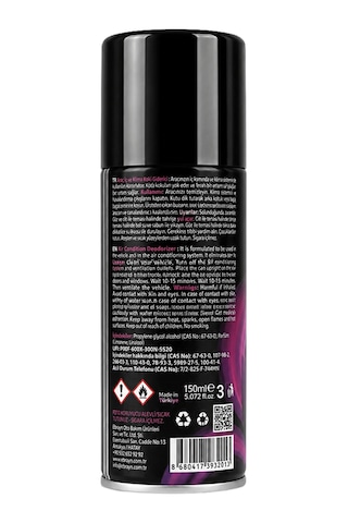Ebrayn Araç İçi Klima Koku Giderici Ve Hava Tazeleyici Aden 150 Ml