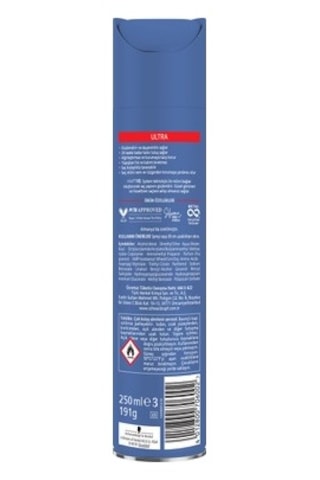 250 Ml Kalıcı Tutuş Sağlayan Ultra Saç Spreyi