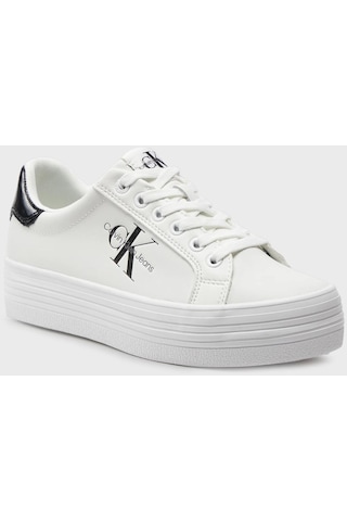 Calvin Klein Kadın Ayakkabı Yw0Yw01393 01W Beyaz-Siyah Beyaz - Siyah