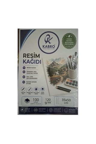 Premium Resim Kağıdı 35x50 Cm 120 Gr 100'lü Çizim, Boyama Ve Baskı Kağıdı
