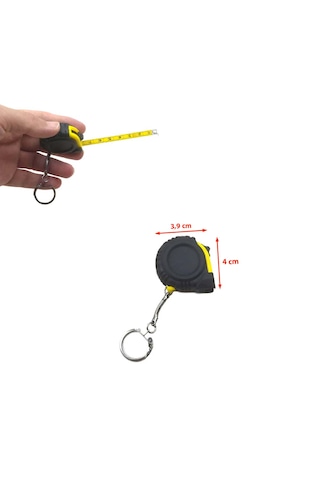1 M 100 Cm Lik Mini Metre Anahtarlık Şerit Metre Anahtarlık 1 Adet Ebat: 4 Cm X 3,9 Cm 1 M