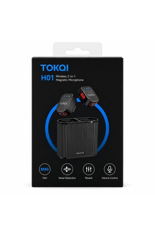 Manyetik Kablosuz Mini Mikrofon 2'si 1 Arada Ses Kontrol Ve Gürültü Azaltma
