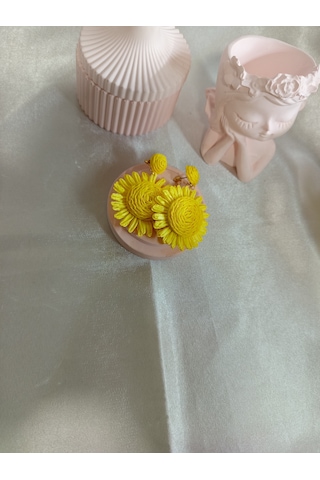 Sarı Ayçiçeği Küpe