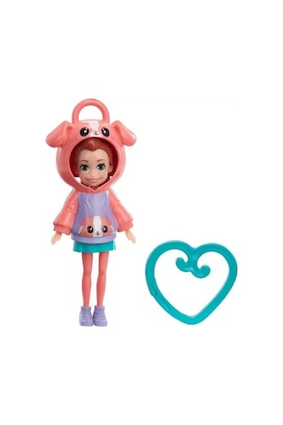 Polly Pocket Kapüşonlu Bebek -Köpek HKV98 HKW01 Lisanslı  Ürün