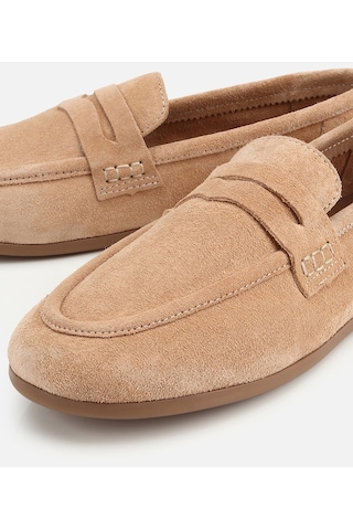 Hotiç Kadın Süet Deri Pudra Yumuşak Dokulu Klasik Loafer 01ayh322270a700 01ayh322270a700 Bej
