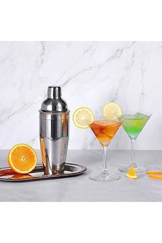 Perlotus 550 Cc Çelik Kokteyl Shaker Karıştırıcı Profesyonel Kalite Açık