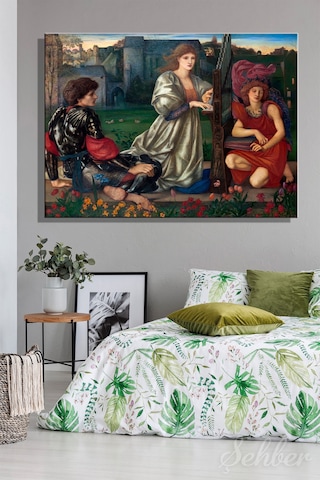 Edward Burne-jones Un "the Love Song" Aşk Şarkısı Adlı Eseri Yatay Kanvas Tablo 4493 Çok Renkli