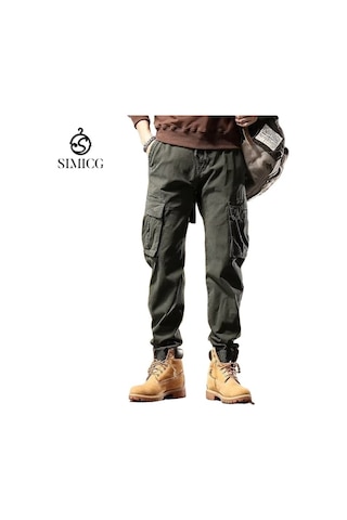 Erkek Retro Yıkanmış Paçalı Tulum Yeşil