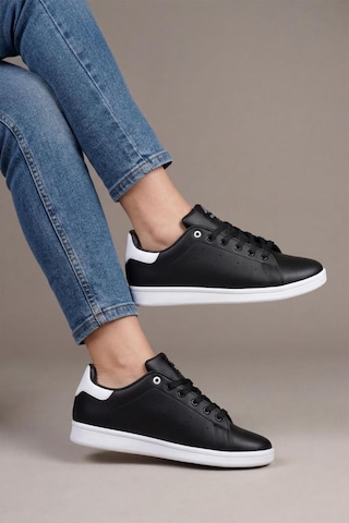 Pisagor Cool Ursula Unisex Sneakers Spor Ayakkabı Siyah-Beyaz