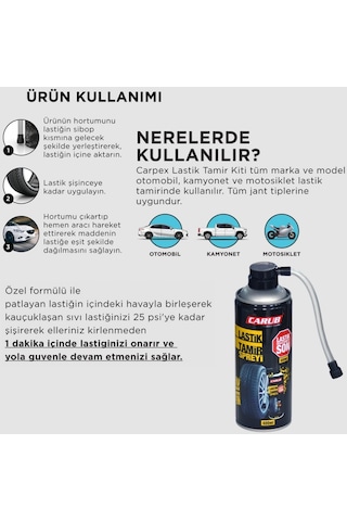 Carub Br0850112 Lastik Tamir Spreyi 400 ML
